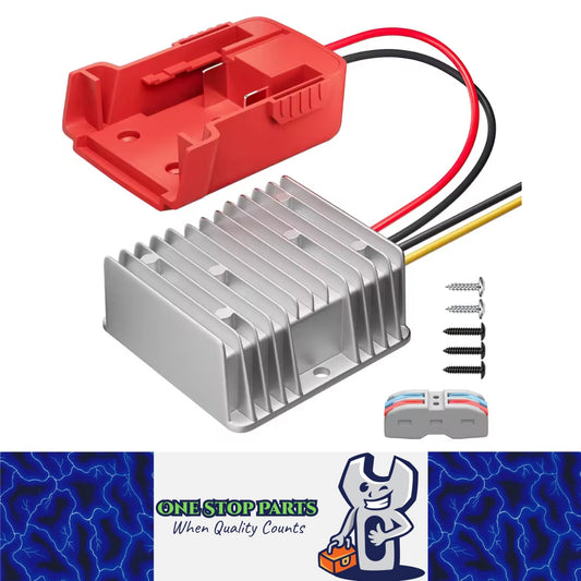 1x 18V to 12V Step Down Converter for Milwaukee M18 Power Wheel Battery Adapter