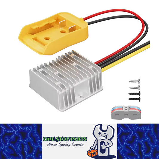 1x 20V to 12V Step Down Converter for Dewalt 20V Power Wheel Battery Adapter