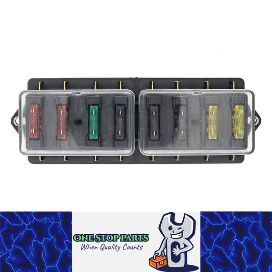 1 x 8 Standard Blade Fuse Holder Individual in and Out Circuits for Caravan 4wd