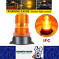 1x Amber LED Emergency Strobe Light 100x130mm Roof Flashing Beacon Warning Light