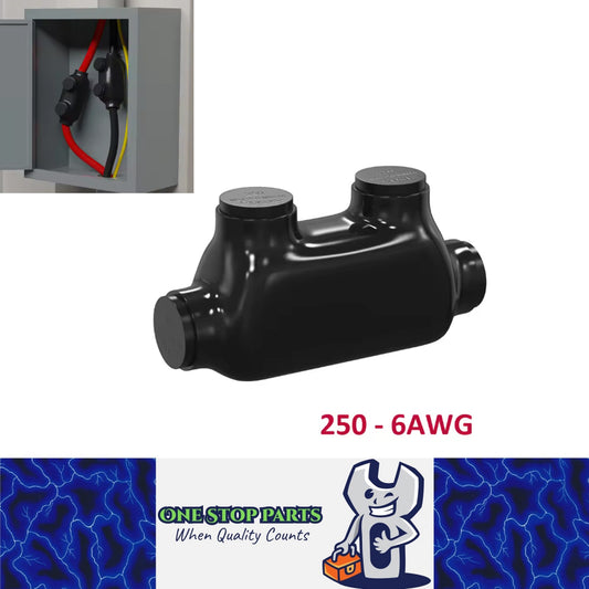 1x Insulated Inline Splice Connector 2/0-6 AWG Wire Connector Aluminum to Copper
