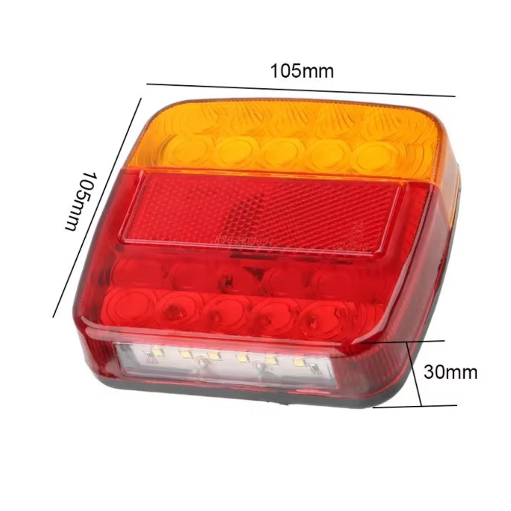 2x 12V LED Trailer Light Stop Tail Indicator Number Plate Light Combo Truck Lamp