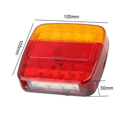 2x 12V LED Trailer Light Stop Tail Indicator Number Plate Light Combo Truck Lamp