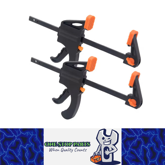 2 x 103mm 4" Bar Clamp for Woodworking Trigger Quick Grip Clamp 1 Handed Ratchet