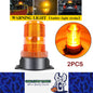 2x Amber LED Emergency Strobe Light 100x130mm Roof Flashing Beacon Warning Light