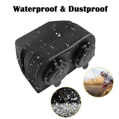 2 Hole 12/24V Dual Outlet Car Cigarette Lighter Socket Tent Panel Car Boat RV