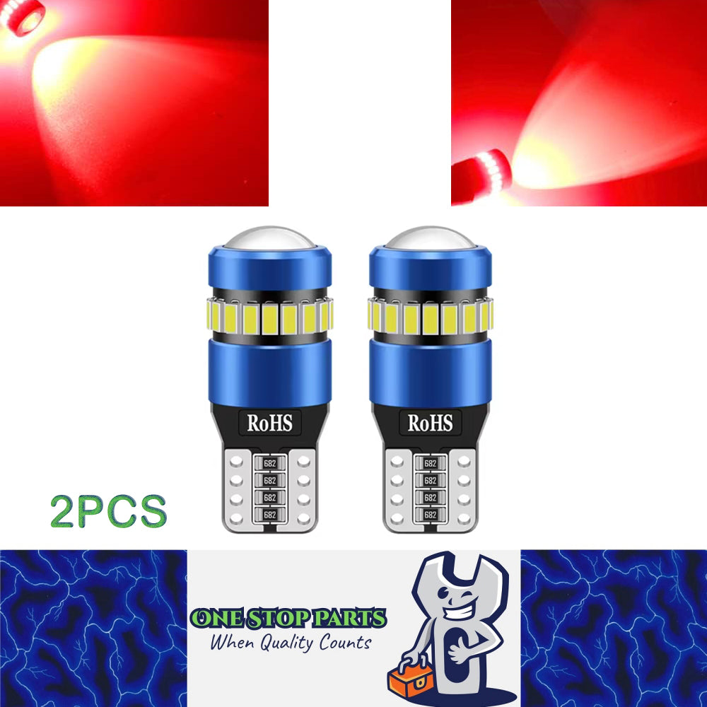 2pcs T10 Red 19SMD Canbus LED Bulbs Super Bright 194 W5W T10 LED Globes