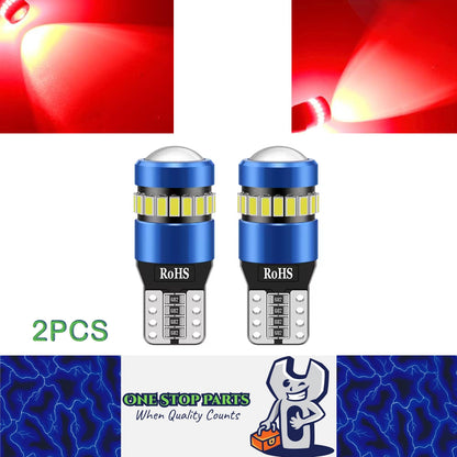 2pcs T10 Red 19SMD Canbus LED Bulbs Super Bright 194 W5W T10 LED Globes