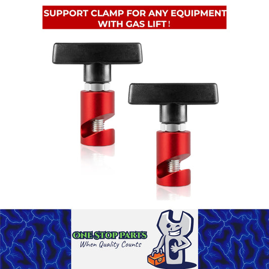 2 x Red Car Hood Strut Retaining Clip Lift Support Clamp Prop Trunk Tailgate