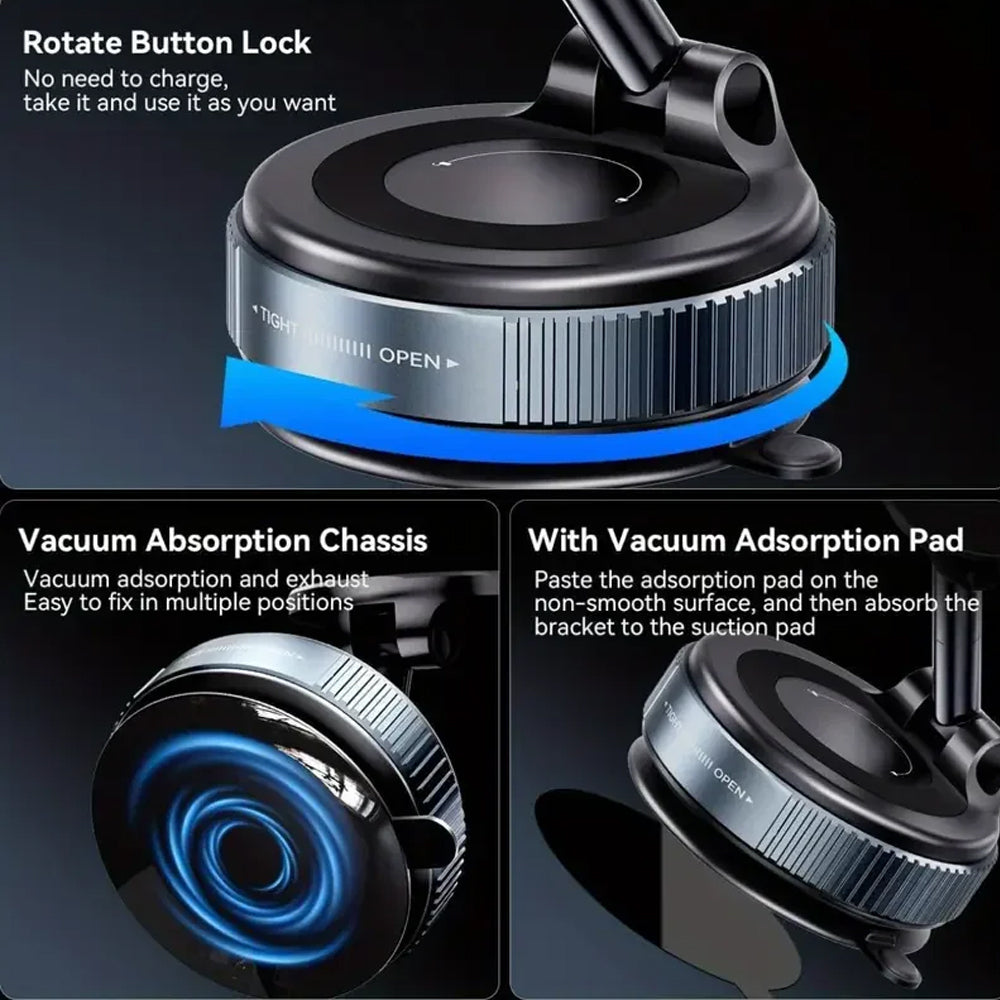 360° Rotating Magnetic Car Phone Holder Foldable & Retractable Cell Phone Stand