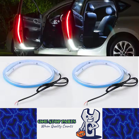 2 x 120cm LED Car Door Lights Open Warning Atmosphere Strip Lights Welcome Light