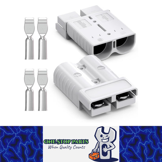 2 x 175A Grey 2 Pin Style Anderson Style Sockets Plug 175 Amp for RV Truck Winch