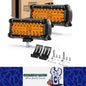 2 x Amber LED Light Bar 120W 178x80mm Flood Spot beam Combo LED Work Light Bar