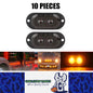 10 x Amber LED Side Marker Lamps 2LED 12V-24V Multivolt LED Side Marker Lamps