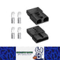 2 x 50A Black Anderson Socket Plug 2 Pin 50Amp Connector RV Truck Winch Marine