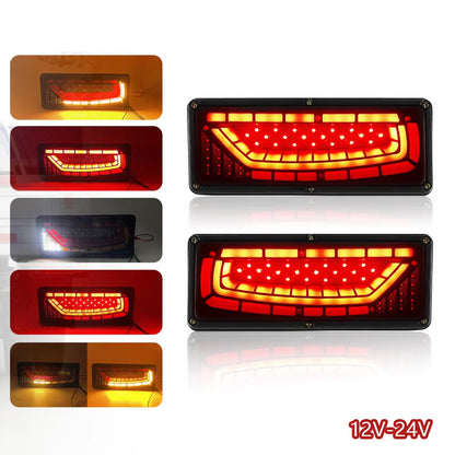 2 x Dynamic LED Truck Lights 12V-24V Stop Tail Indicator Lamps for Trailer Lorry