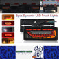 2 x Dynamic LED Truck Lights 12V-24V Stop Tail Indicator Lamps for Trailer Lorry
