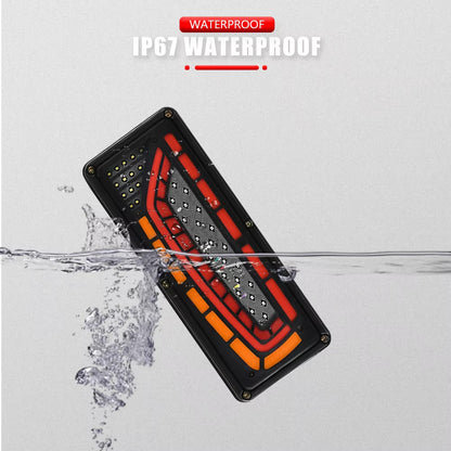 2 x Dynamic LED Truck Lights 12V-24V Stop Tail Indicator Lamps for Trailer Lorry