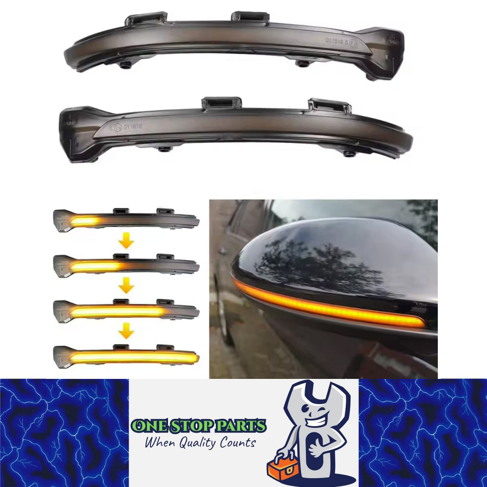 2 x Dynamic Turn Signal Led Rearview Mirror Light VW Golf 7 VII MK7.5 JETTA MK7
