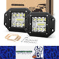 2 x Flush Mount White LED Light Bar 36W 127x91mm Flood Spot Combo LED Work Light