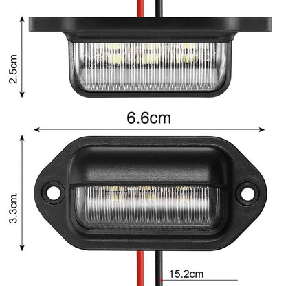 2 x LED Number Plate Lamps Multivolt 12-24v Durable Waterproof Lamps (2pcs)