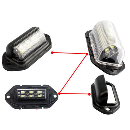 2 x LED Number Plate Lamps Multivolt 12-24v Durable Waterproof Lamps (2pcs)