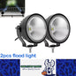 2 x LED Work Lights 60W Round 98mm 12V-24V 6500K Flood Beam LED Flood Lamps