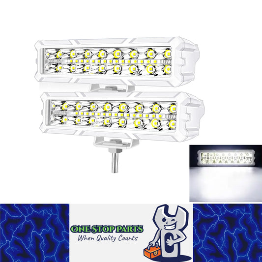 2 x LED Work Lights 50W 155x43mm 12-24V 6500K Spot Flood Beam LED Car Boat Light