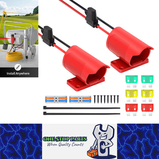 2 x Power Wheel Battery Adapter for Milwaukee M12 Battery Converter 12V Adapter