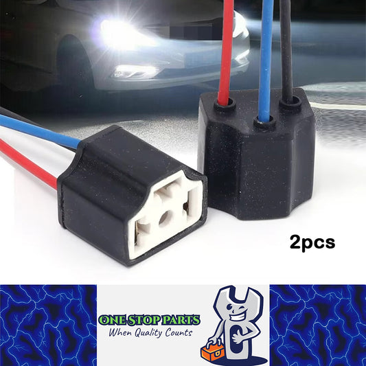 2 x Pre Wired H4 Sockets 3 Wire H4 Headlamp Socket Pair For Headlights (2pcs)