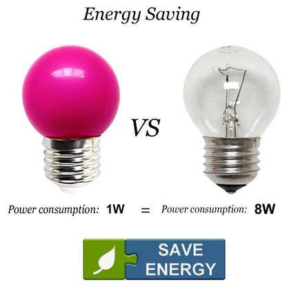Purple/Pink 24V E27 1W LED Bubble Globe Frosted Lens LED Bulb ideal for sign
