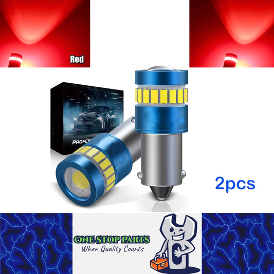 2pcs BA9S Red 12V 19SMD Canbus Super Bright T4W LED Bulbs BA9S LED Globes
