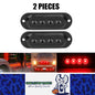 2 x Red LED Rear Marker Lamps 4LED 12V-24V Multivolt LED Rear Marker Lights