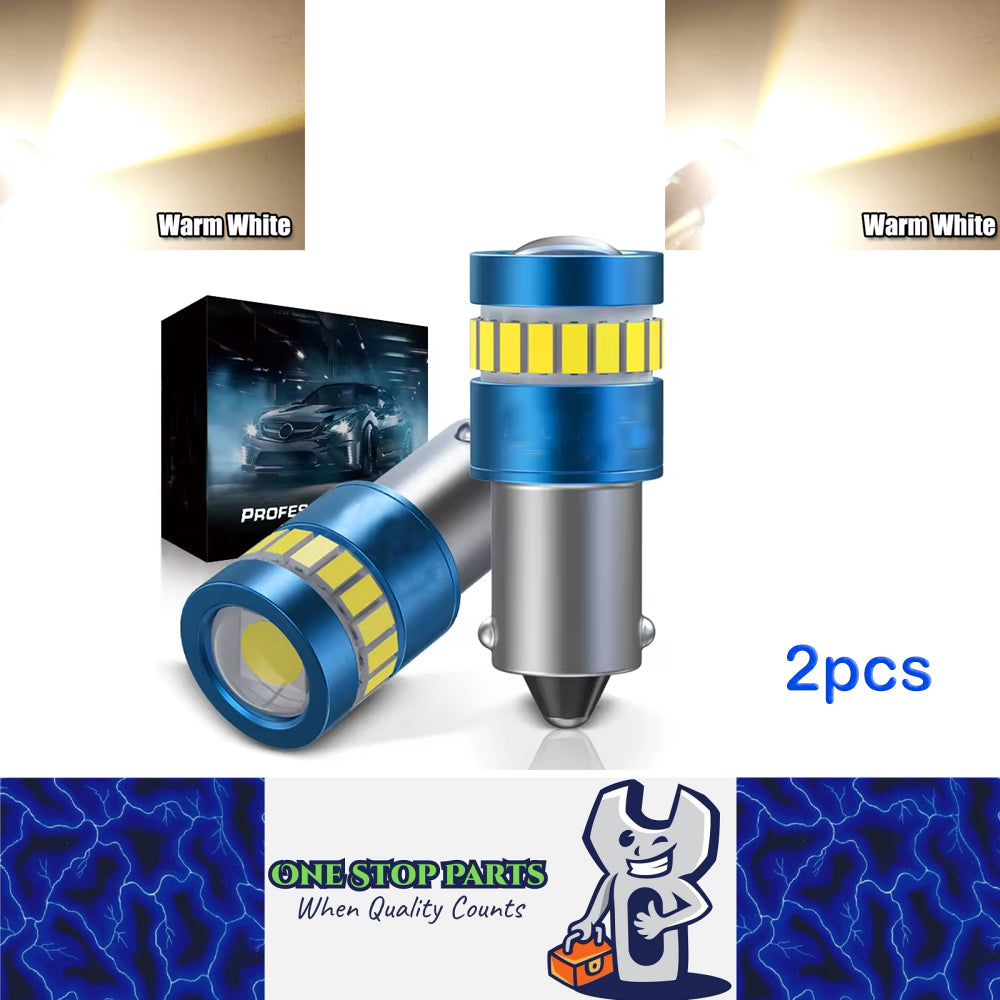 2pcs BA9S Warm White 12V 19SMD Canbus Super Bright T4W LED Bulbs BA9S LED Globes
