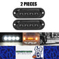 2 x White LED Front Marker Lamps 4LED 12V-24V Multivolt LED Front Marker Lights