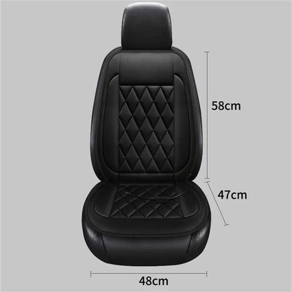 2pcs Grey Heated Car Seat Cushions 12V Car Heated Seat Covers Heating Cushions