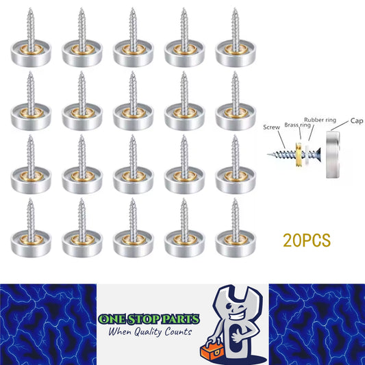 20 x Stainless 16mm screw cap Fixings Screw Covers 20pcs Silver Caps