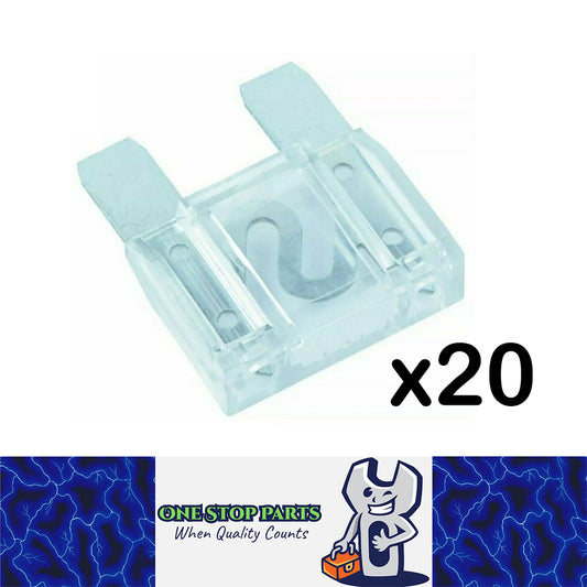 20 x 80AMP MAXI FUSE PACK CLEAR 80 AMP MAXI BLADE FUSES 80A 20PCS