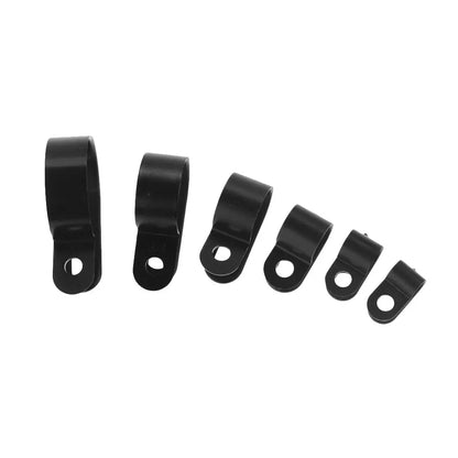 200pc Box Nylon Cable Clamp Plastic P Clips Fasteners Cable Mounts