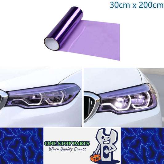 Purple PVC Tint Film Wrap for Headlights and Tail Lamps 30cm x 200cm Purple Film