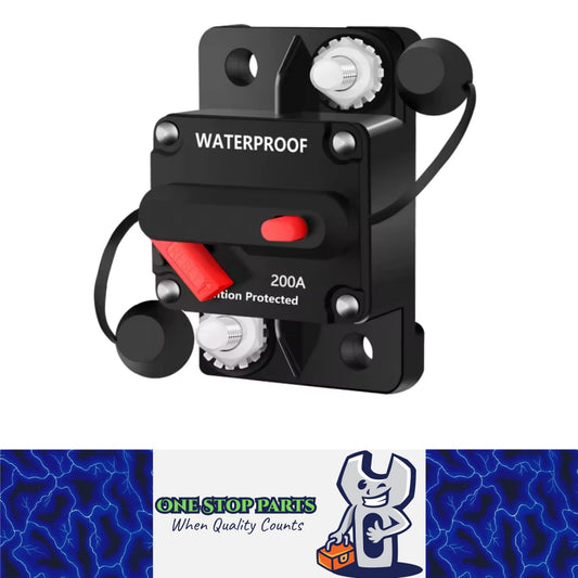 200A Circuit Breaker Manual Reset 12V 24V WaterProof for Car Truck Boat Marine