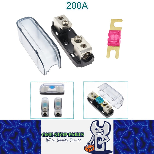 AFS Mini ANL Inline Fuse Holder with Bolt On 200Amp Fuse Supplied Fuse Holder