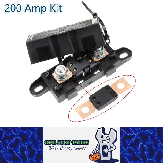 ANM Mega Inline Fuse Holder with Bolt On 200Amp Fuse Supplied Offset Mount Holes