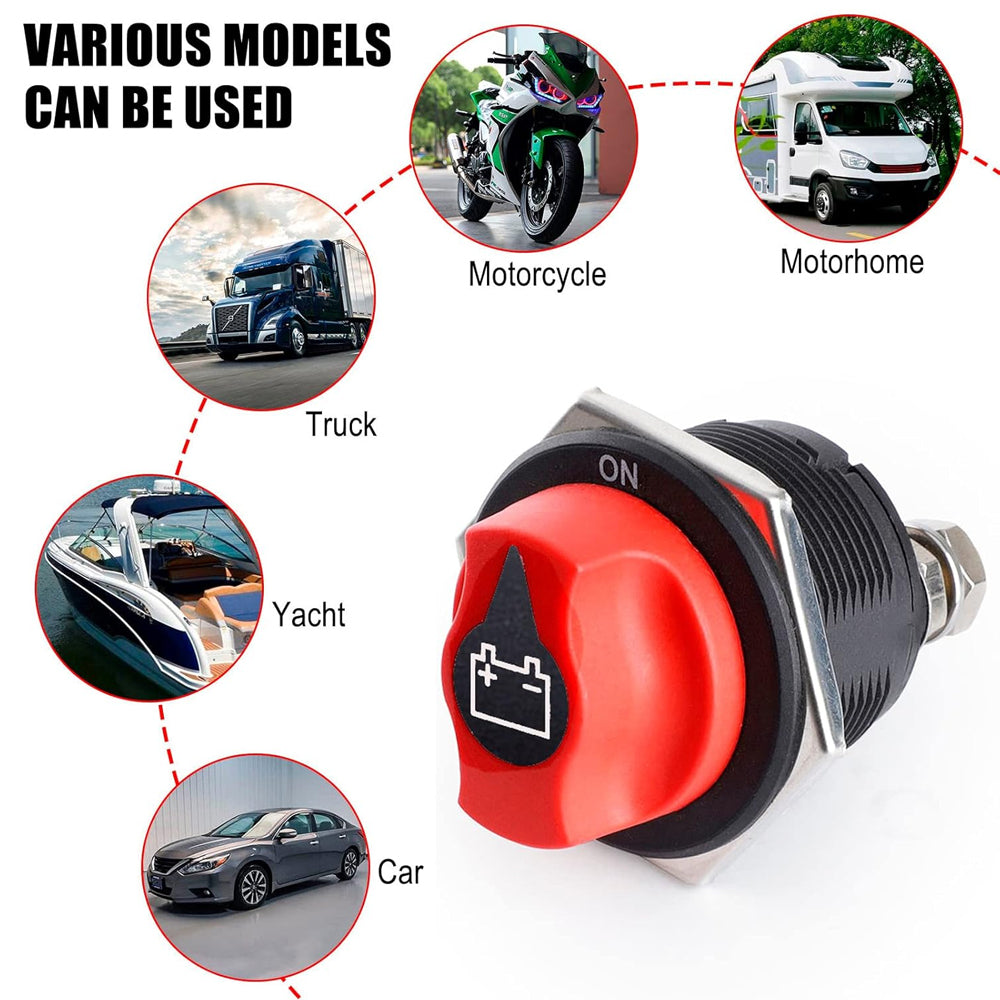 12V-24V 200Amp Heavy Duty Isolator Switch 35mm for Cars Boats 4wd Truck Caravan