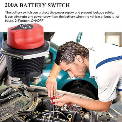 12V-24V 200Amp Heavy Duty Isolator Switch 35mm for Cars Boats 4wd Truck Caravan