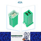 1 x 40Amp Green Small Slow Blow Fuse Block 10mmx12mm x 27mm High 40A Fuse (1pc)