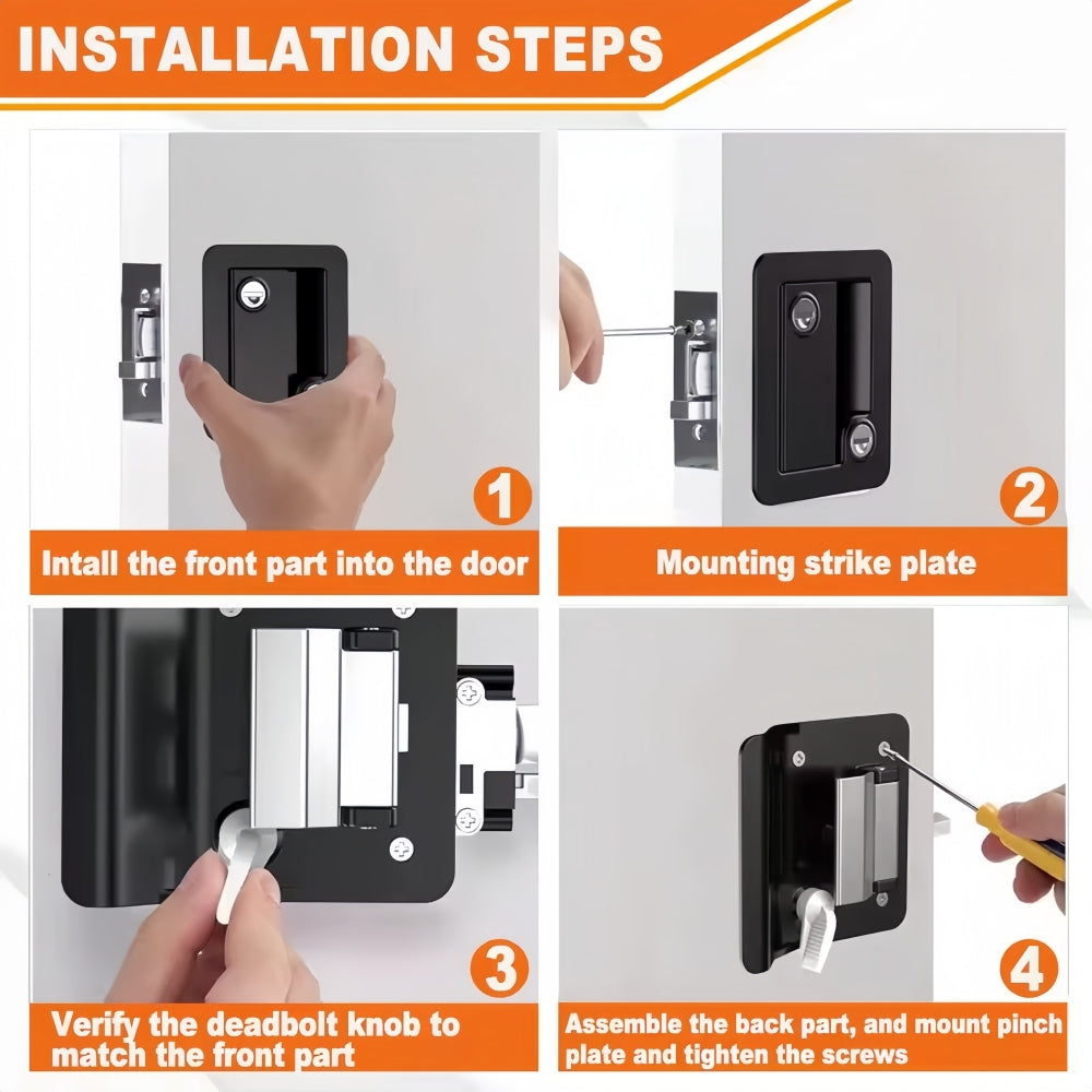 RV Trailer Camper Entry Door Lock RV Door Lock Double Open Door With Deadbolt
