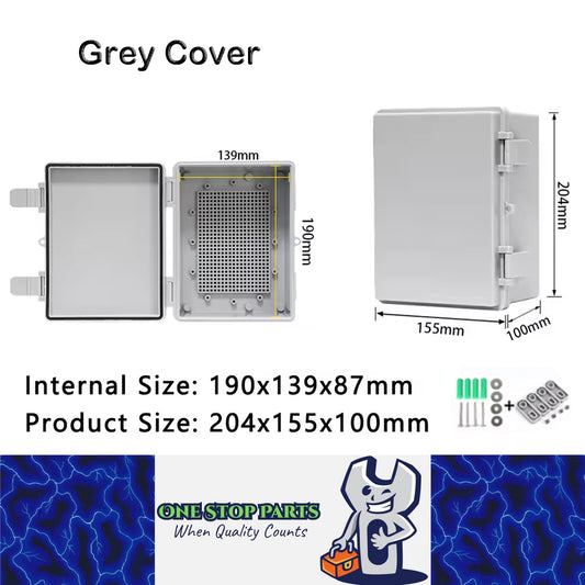 Waterproof Electrical Box 204x155x100mm Plastic Outdoor Enclosure Junction Box