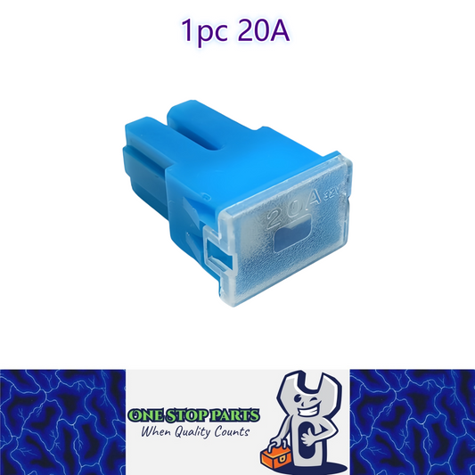 1 x 20Amp Light Blue Medium Female Slow Blow Fuse Block 15mmx22mmx32mm High fuse