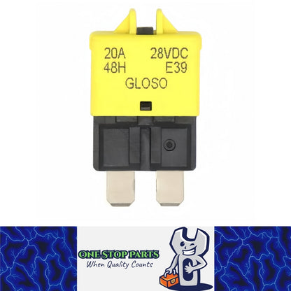 20Amp Standard Blade Fuse Circuit Breaker Manual Reset Circuit Breaker 20A (1pc)